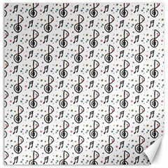 Musical Notes Pattern Canvas 16  X 16  by Wegoenart