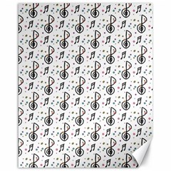 Musical Notes Pattern Canvas 16  X 20  by Wegoenart