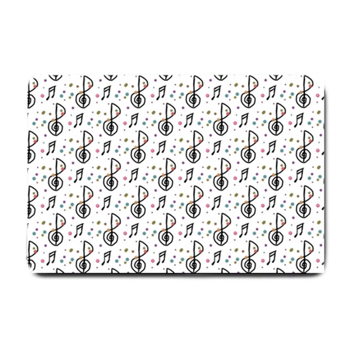 Musical Notes Pattern Small Doormat 