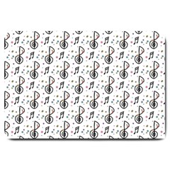 Musical Notes Pattern Large Doormat  by Wegoenart