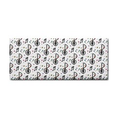 Musical Notes Pattern Hand Towel by Wegoenart