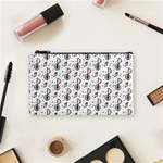 Musical Notes Pattern Cosmetic Bag (Small) Front