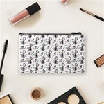 Musical Notes Pattern Cosmetic Bag (Small) Back