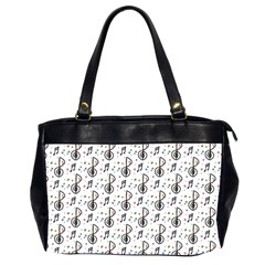 Musical Notes Pattern Oversize Office Handbag (2 Sides) by Wegoenart