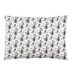 Musical Notes Pattern Pillow Case (two Sides) by Wegoenart