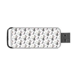 Musical Notes Pattern Portable Usb Flash (one Side) by Wegoenart