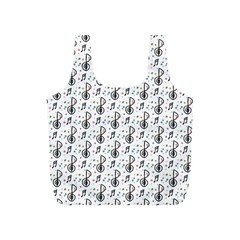 Musical Notes Pattern Full Print Recycle Bag (s) by Wegoenart