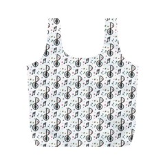 Musical Notes Pattern Full Print Recycle Bag (m) by Wegoenart