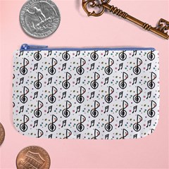 Musical Notes Pattern Large Coin Purse by Wegoenart