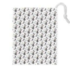 Musical Notes Pattern Drawstring Pouch (4xl)