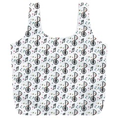 Musical Notes Pattern Full Print Recycle Bag (xxl) by Wegoenart