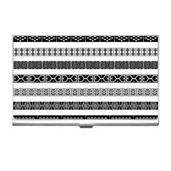 Borders Ikat Ethnic Frame Tribal Business Card Holder by Wegoenart