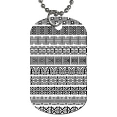 Borders Ikat Ethnic Frame Tribal Dog Tag (one Side) by Wegoenart