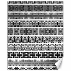 Borders Ikat Ethnic Frame Tribal Canvas 16  X 20  by Wegoenart