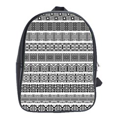 Borders Ikat Ethnic Frame Tribal School Bag (large) by Wegoenart