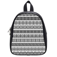 Borders Ikat Ethnic Frame Tribal School Bag (small) by Wegoenart