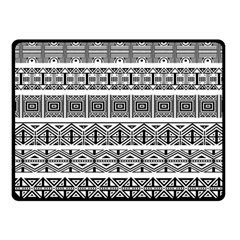 Borders Ikat Ethnic Frame Tribal Fleece Blanket (small) by Wegoenart