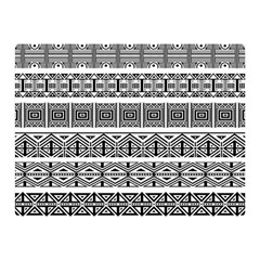 Borders Ikat Ethnic Frame Tribal Double Sided Flano Blanket (mini)  by Wegoenart