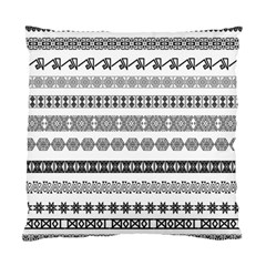 Borders Ikat Ethnic Frame Tribal Standard Cushion Case (two Sides) by Wegoenart