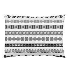 Borders Ikat Ethnic Frame Tribal Pillow Case by Wegoenart