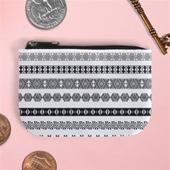 Borders Ikat Ethnic Frame Tribal Mini Coin Purse by Wegoenart