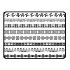 Borders Ikat Ethnic Frame Tribal Double Sided Fleece Blanket (small)  by Wegoenart