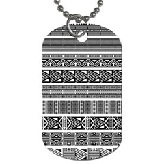 Borders Ikat Ethnic Frame Tribal Dog Tag (one Side) by Wegoenart