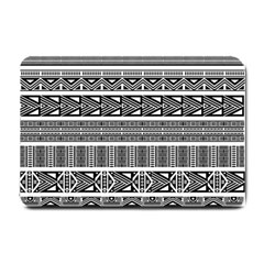 Borders Ikat Ethnic Frame Tribal Small Doormat  by Wegoenart