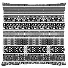 Borders Ikat Ethnic Frame Tribal Large Cushion Case (two Sides) by Wegoenart