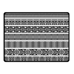 Borders Ikat Ethnic Frame Tribal Double Sided Fleece Blanket (small)  by Wegoenart