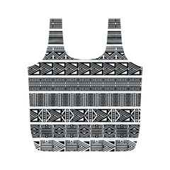 Borders Ikat Ethnic Frame Tribal Full Print Recycle Bag (m) by Wegoenart