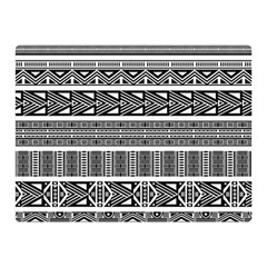 Borders Ikat Ethnic Frame Tribal Double Sided Flano Blanket (mini)  by Wegoenart