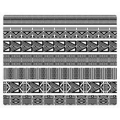 Borders Ikat Ethnic Frame Tribal Double Sided Flano Blanket (medium)  by Wegoenart