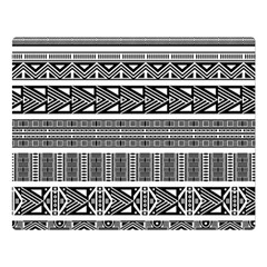 Borders Ikat Ethnic Frame Tribal Double Sided Flano Blanket (large)  by Wegoenart