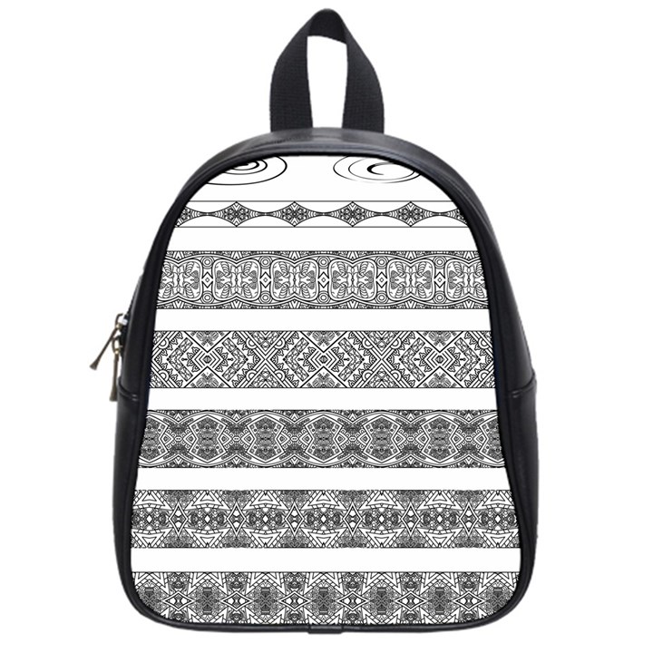 Borders Ikat Ethnic Frame Tribal School Bag (Small)