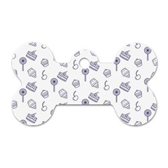 Cup Cake Cake Pattern Delicious Dog Tag Bone (one Side)