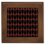 Red Silver Background Electric Framed Tile Front