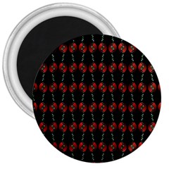 Red Silver Background Electric 3  Magnets by Wegoenart