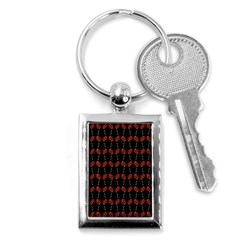 Red Silver Background Electric Key Chain (rectangle) by Wegoenart