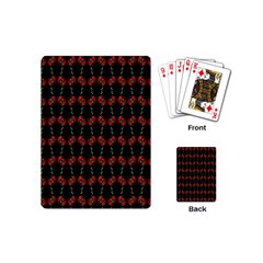 Red Silver Background Electric Playing Cards Single Design (mini) by Wegoenart