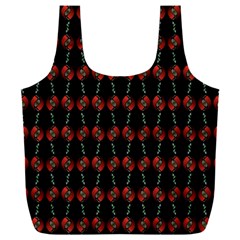 Red Silver Background Electric Full Print Recycle Bag (xxl)