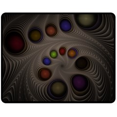 Fractal Fantasy Abstract Pattern Double Sided Fleece Blanket (medium)  by Wegoenart