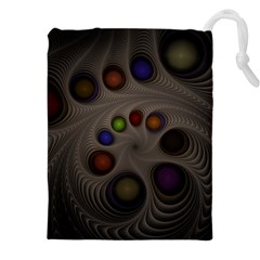 Fractal Fantasy Abstract Pattern Drawstring Pouch (5xl)