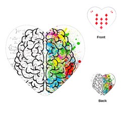 Brain Mind Psychology Idea Drawing Playing Cards Single Design (heart) by Wegoenart