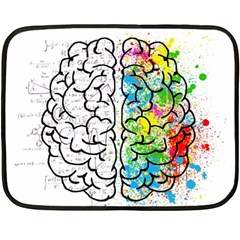 Brain Mind Psychology Idea Drawing Fleece Blanket (mini) by Wegoenart