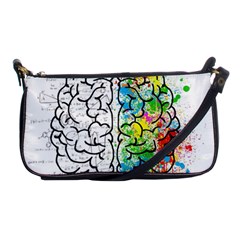 Brain Mind Psychology Idea Drawing Shoulder Clutch Bag by Wegoenart