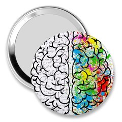 Brain Mind Psychology Idea Drawing 3  Handbag Mirrors by Wegoenart