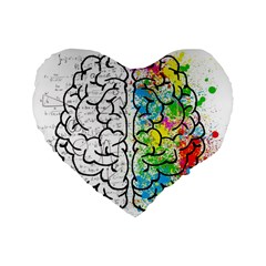 Brain Mind Psychology Idea Drawing Standard 16  Premium Heart Shape Cushions