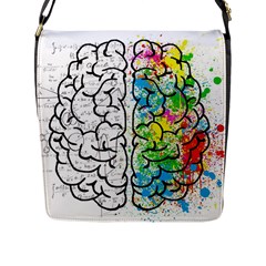 Brain Mind Psychology Idea Drawing Flap Closure Messenger Bag (l) by Wegoenart