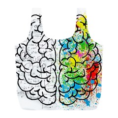 Brain Mind Psychology Idea Drawing Full Print Recycle Bag (l) by Wegoenart